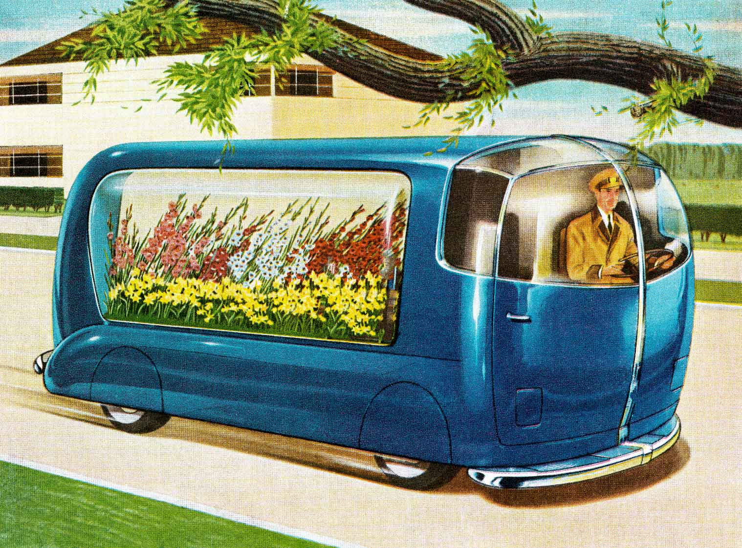 Futuristic delivery driver