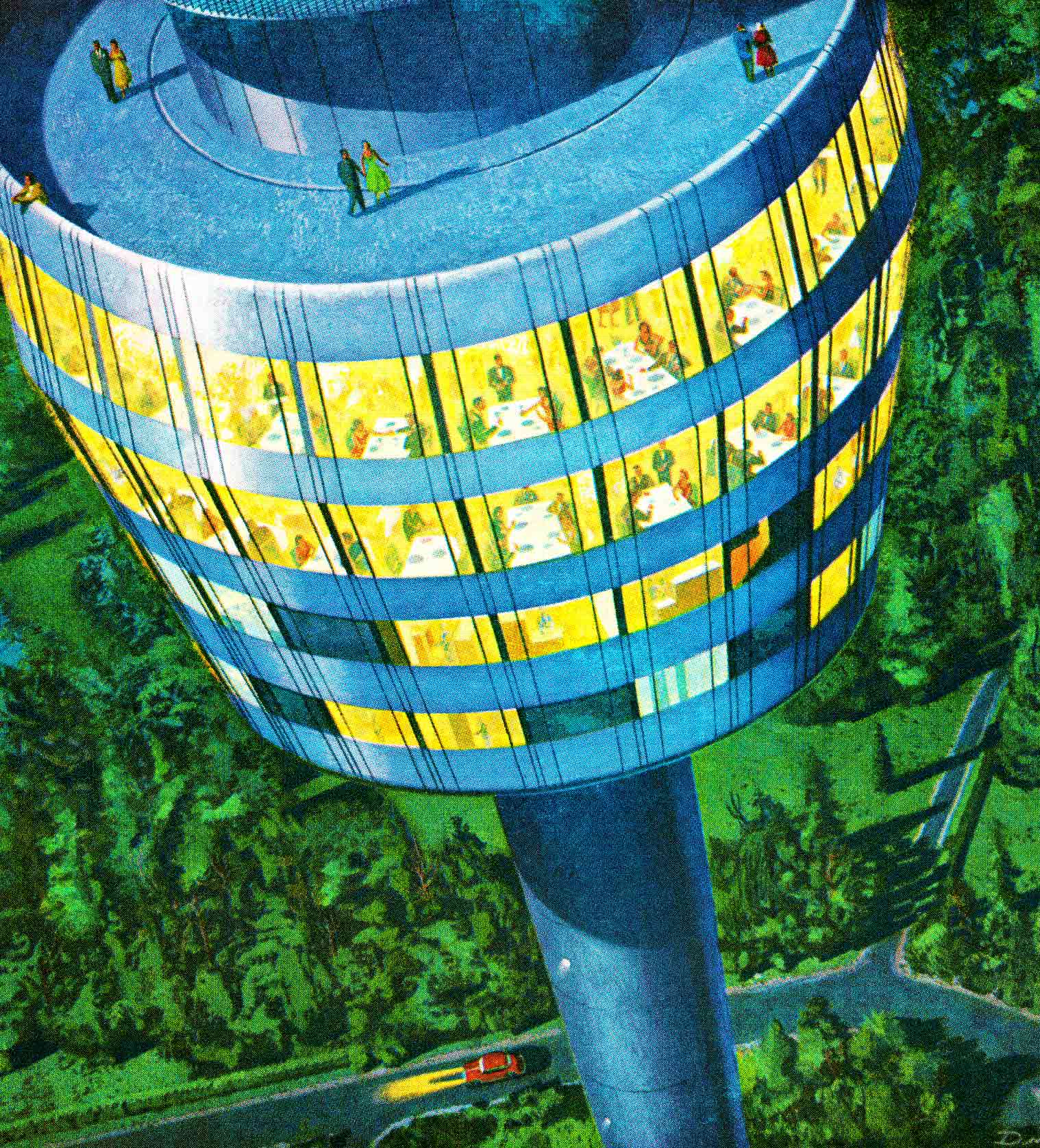 Futuristic restaurant