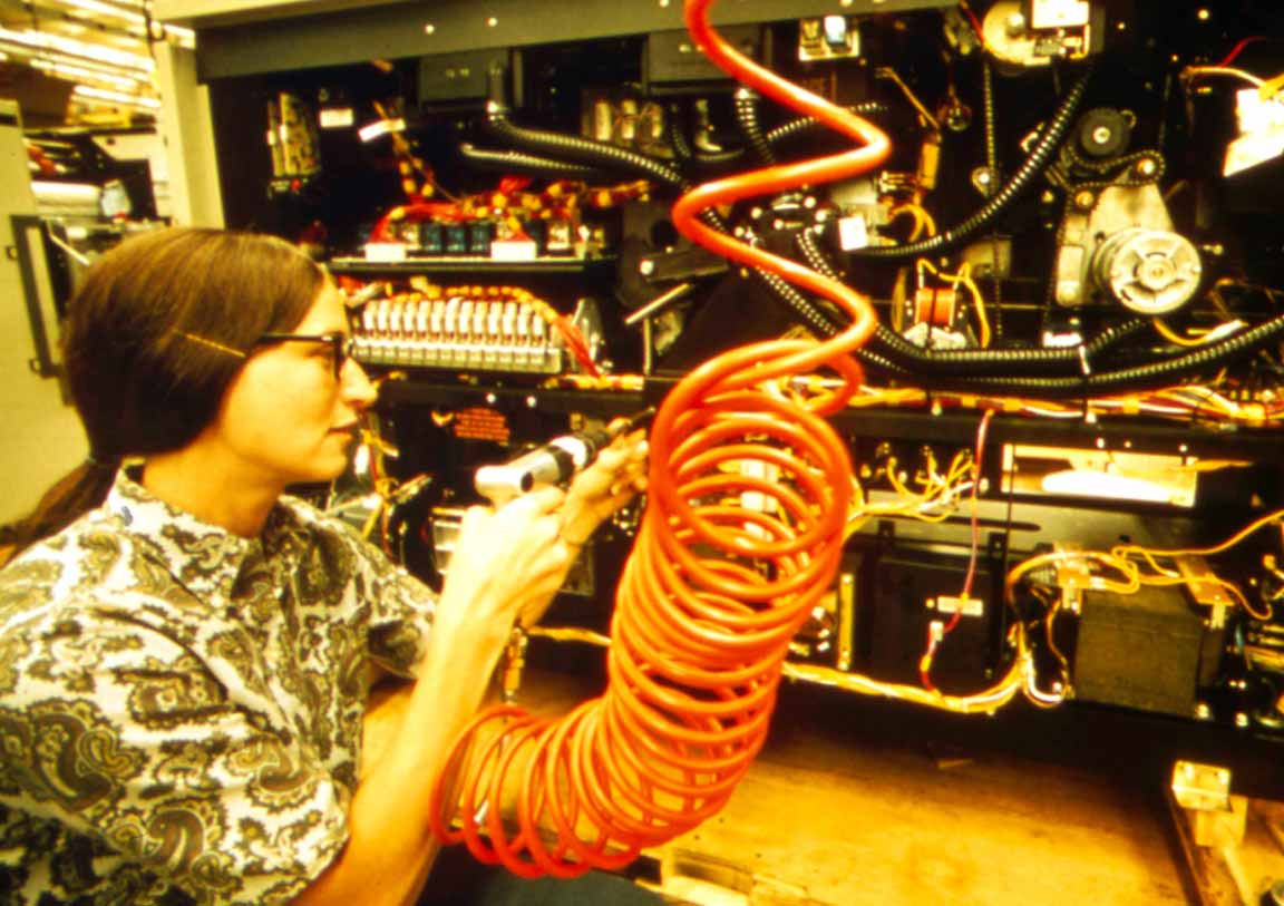 Technician repairing a computer