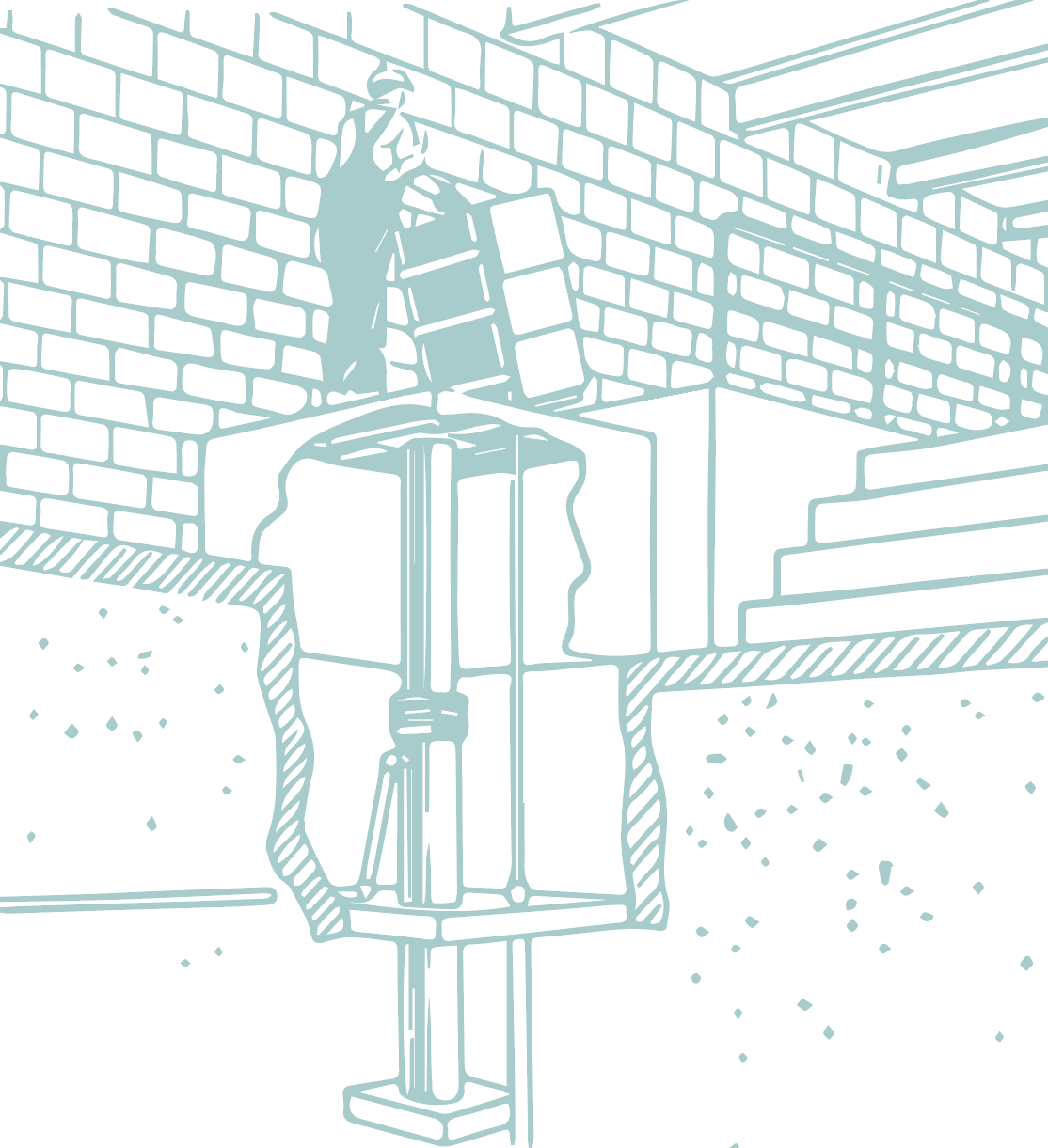 Cutaway diagram of a factory elevator